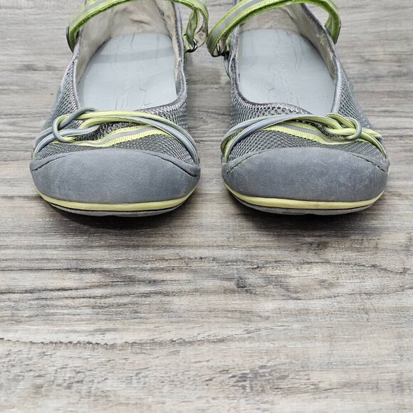 🔥J-41 Women's Misty Adventure Flat Grey/Pistachio Mary Jane Mesh Athletic Shoe - Picture 4 of 10